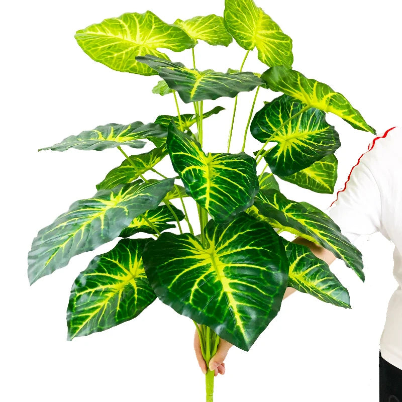 Kunstpflanze Monstera Schildblatt – Realistische Kunstblätter für Innen & Außen, Heimdeko