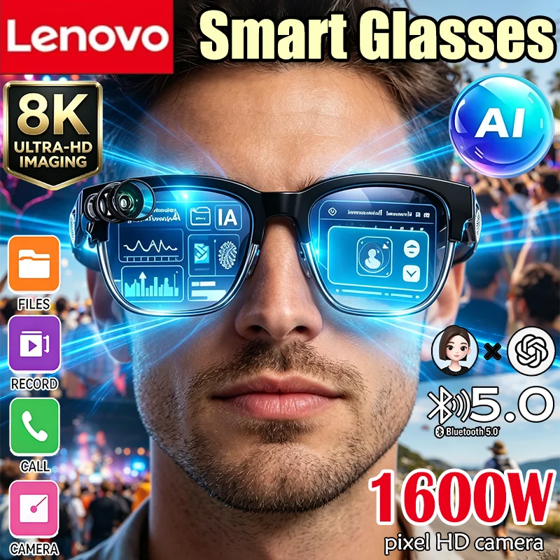 Lenovo D12 Bluetooth-Smart-Brille mit Sprachassistent – Produktbild 1