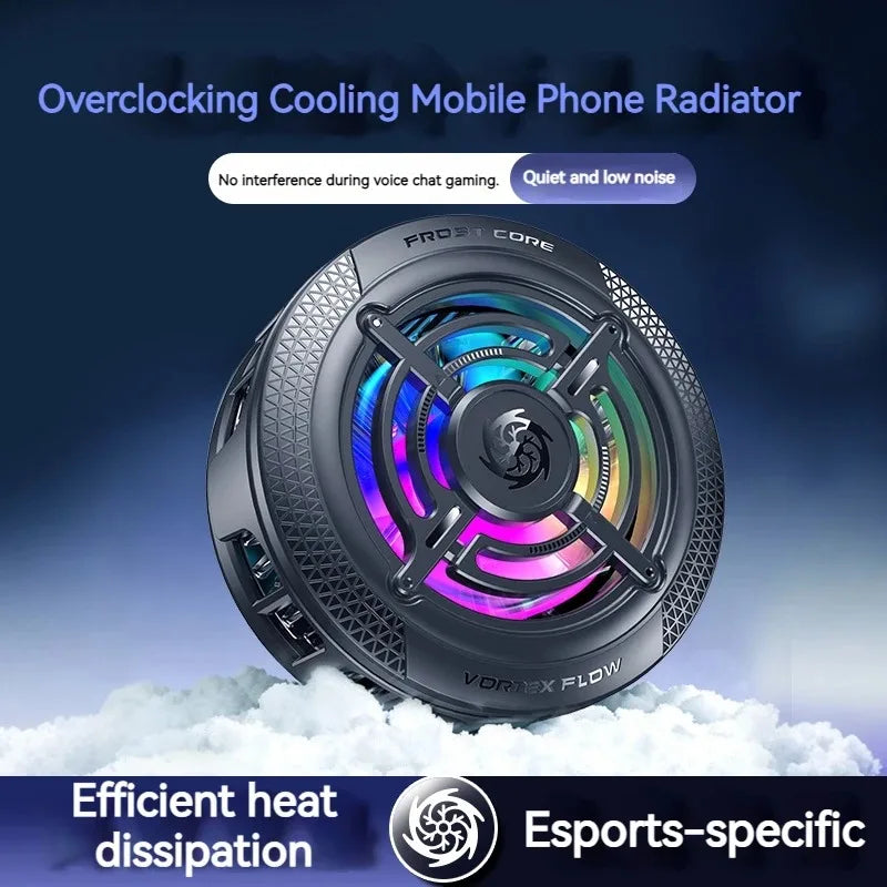 2IN1 Magnetischer Handy-Kühler – RGB Clip-Kühlung für iPhone & Samsung – Frontansicht