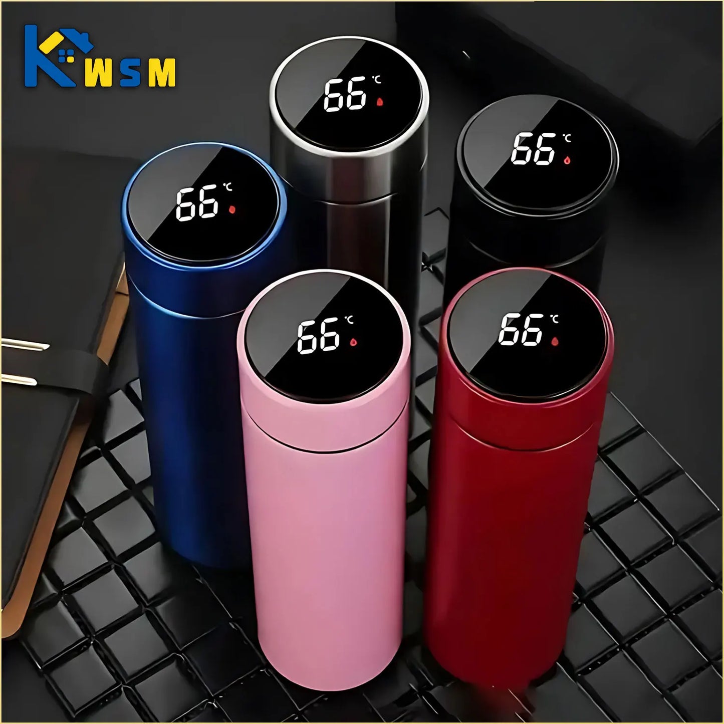 Thermosbecher 500ml – Edelstahl, Temperaturanzeige & 24h Isolierung