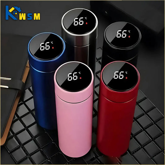 Thermosbecher 500ml – Edelstahl, Temperaturanzeige & 24h Isolierung