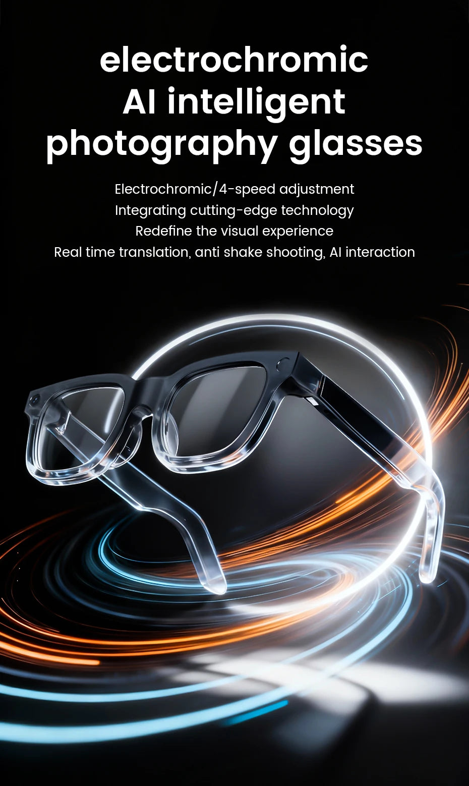 Hiwego HI-E02C KI Smart Brille – 800W Kamera, Electrochromic Glas & ChatGPT