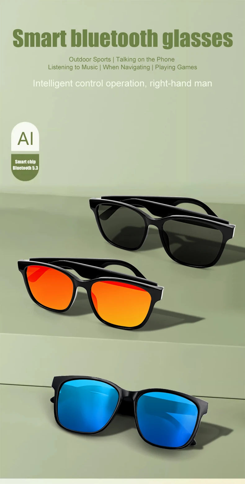 GS08 Smart-Brille Herren 2-in-1 – UV-Schutz, Polarisiert, Anti-Blaulicht & Musik