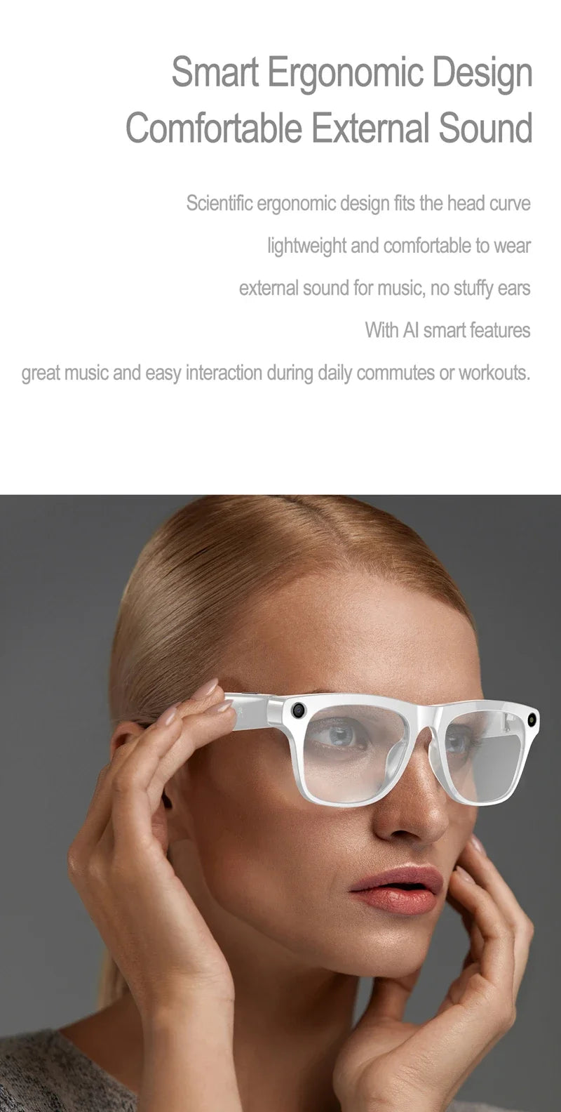 6K AI Kamera Brille – Photochrom, ChatGPT, Übersetzung in 75 Sprachen & Bluetooth