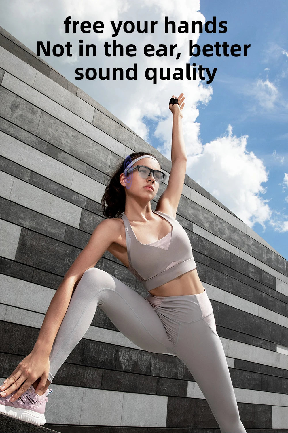 Bluetooth Audio Brille F02 – Open-Ear Lautsprecher & Touch Steuerung