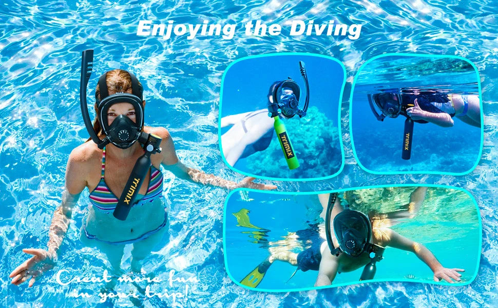 TRIMIX Mini Scuba Tank Set 0,5L – Mit Maske & Tasche, 10 Min Atemzeit für Schnorcheln & Tauchen