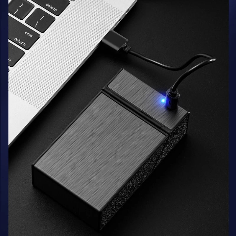 USB-Zigarettenetui für 20 Zigaretten mit Wolframdraht-Zündung – Produktbild 5