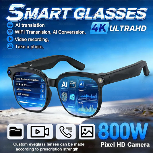 AI Smart Glasses 2026 – 1080P Kamera, WLAN, Übersetzung & Sprachassistent