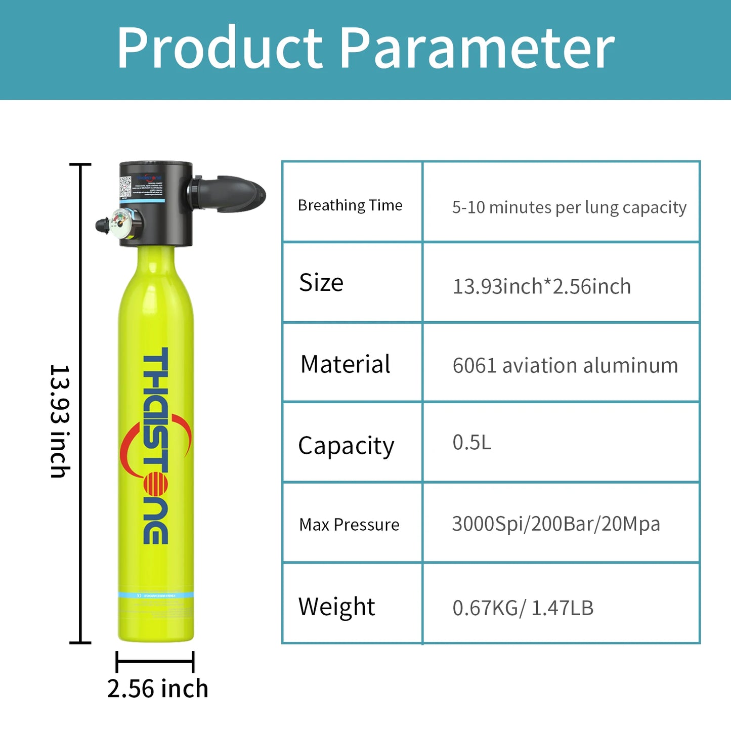 Tauchset mit Vollgesichtsmaske – 0,5 L Mini Scuba Tank & Schnorchelmaske