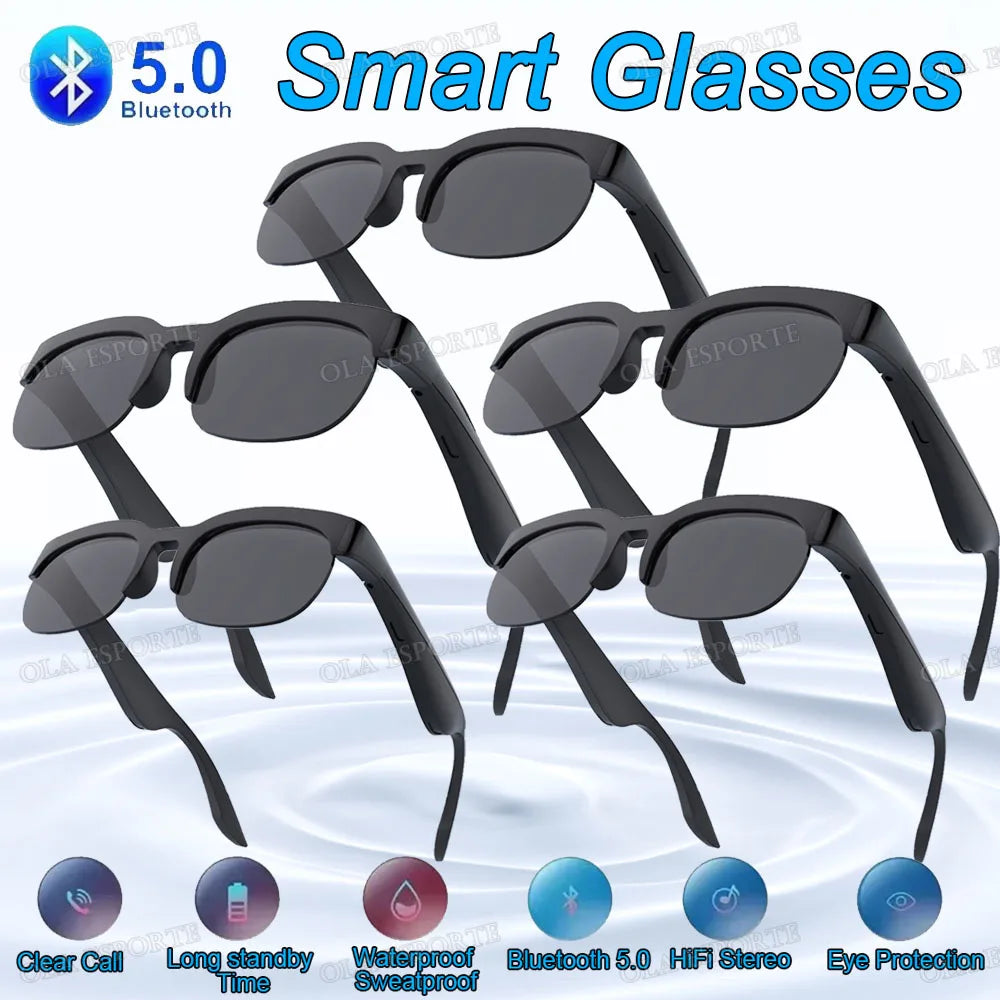 Smart Audio Brille – Bluetooth 5.3, Übersetzung in 144 Sprachen & 6h Akku