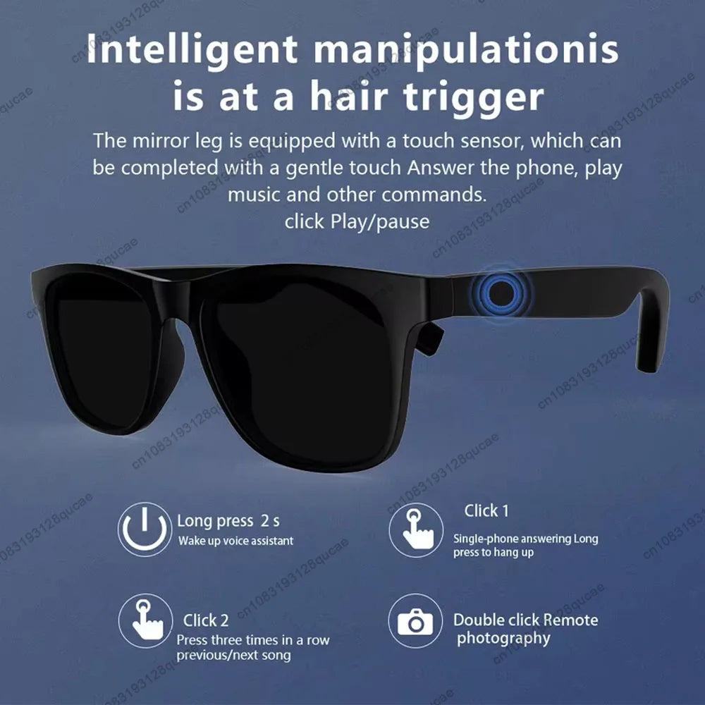 Bluetooth Smart Brille – Musik, Anrufe & UV-Schutz Sonnenbrille