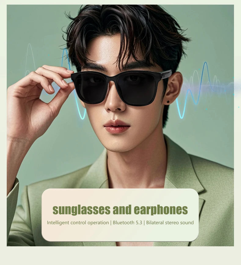 GS08 Smart-Brille Herren 2-in-1 – UV-Schutz, Polarisiert, Anti-Blaulicht & Musik