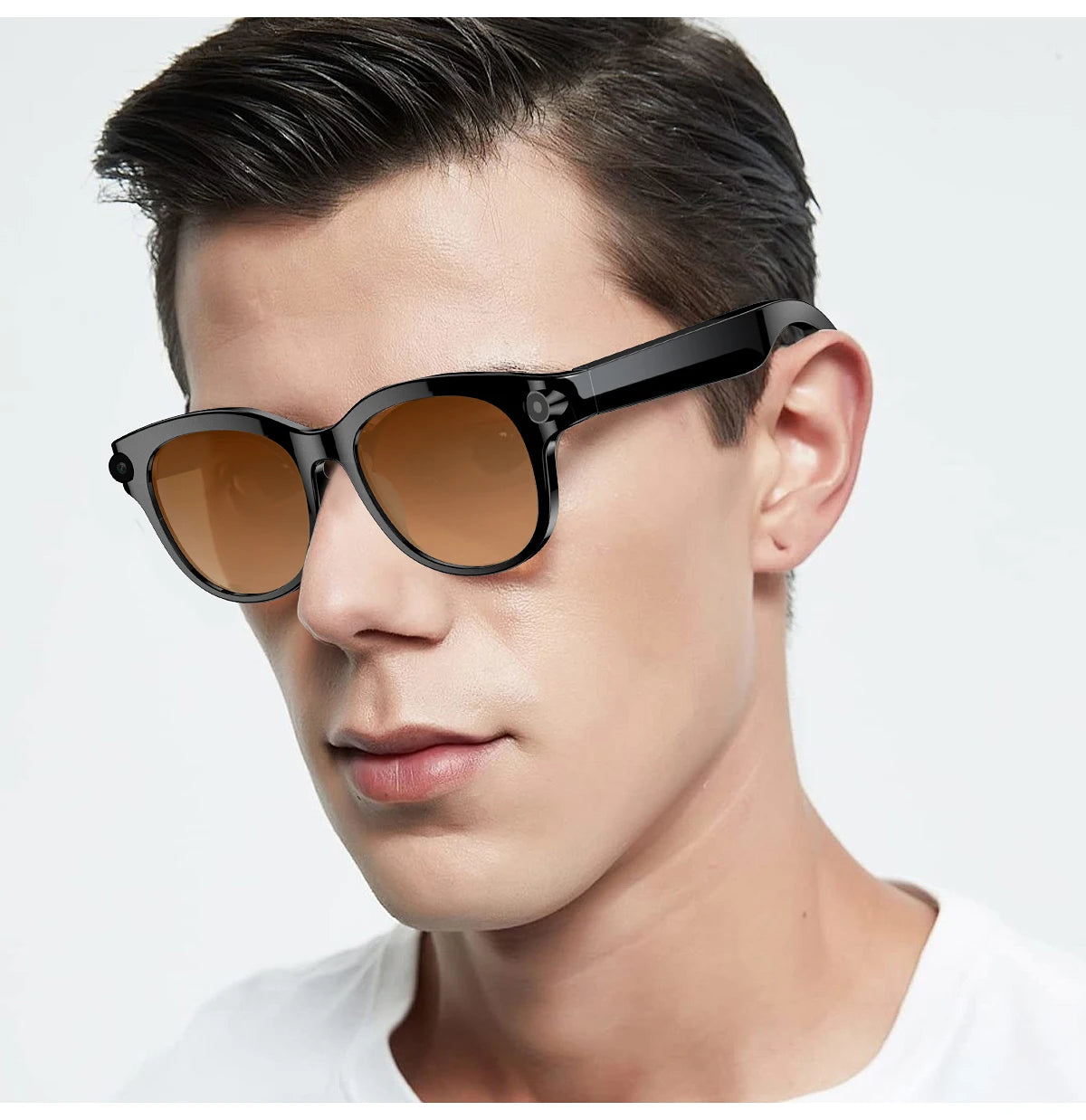 KI Smart Brille – Bilderkennung, KI-Sprachassistent, Musiksteuerung & TYPE-C Schnellladung