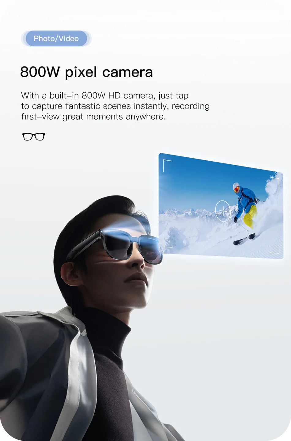 AI Smart Glasses 2026 – 1080P Kamera, WLAN, Übersetzung & Sprachassistent