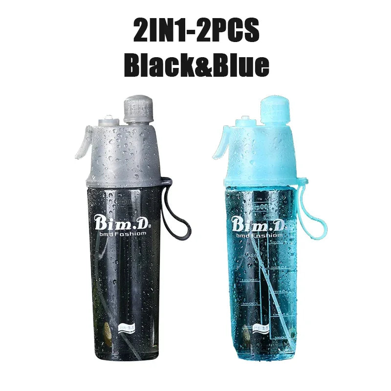Sprühwasserflasche mit Strohhalm 600ml – BPA-frei, für Sport, Fitness & Reisen – Bild 23