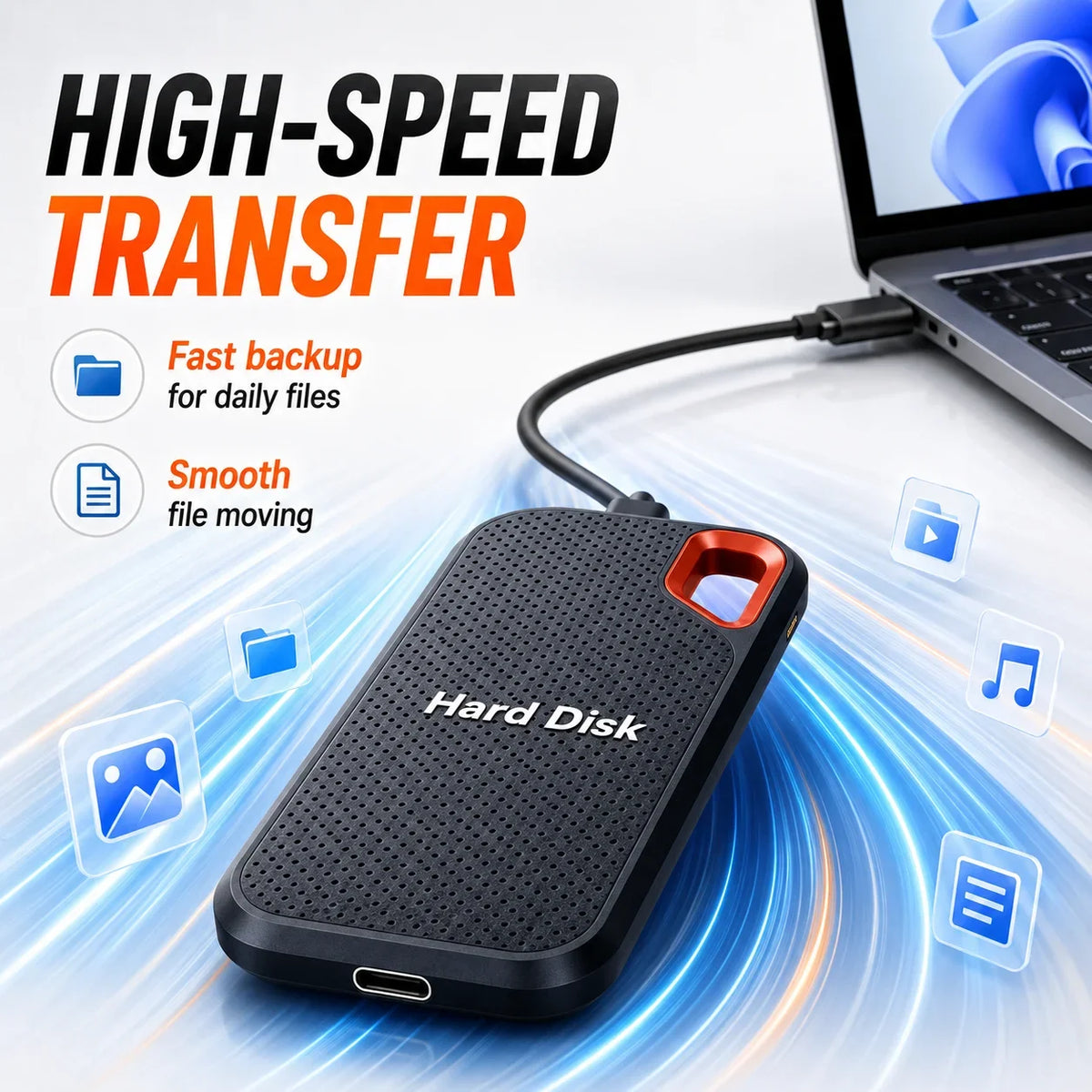 Portable SSD Festplatte – USB 3.1 Type-C, bis zu 2TB, für Laptop, Mac & Smartphone – Bild 8