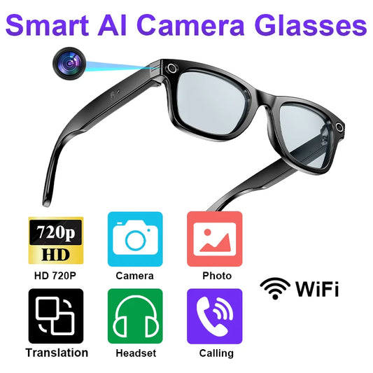 KI Smart Brille 2026 – HD Kamera, Übersetzung & Bluetooth Audio