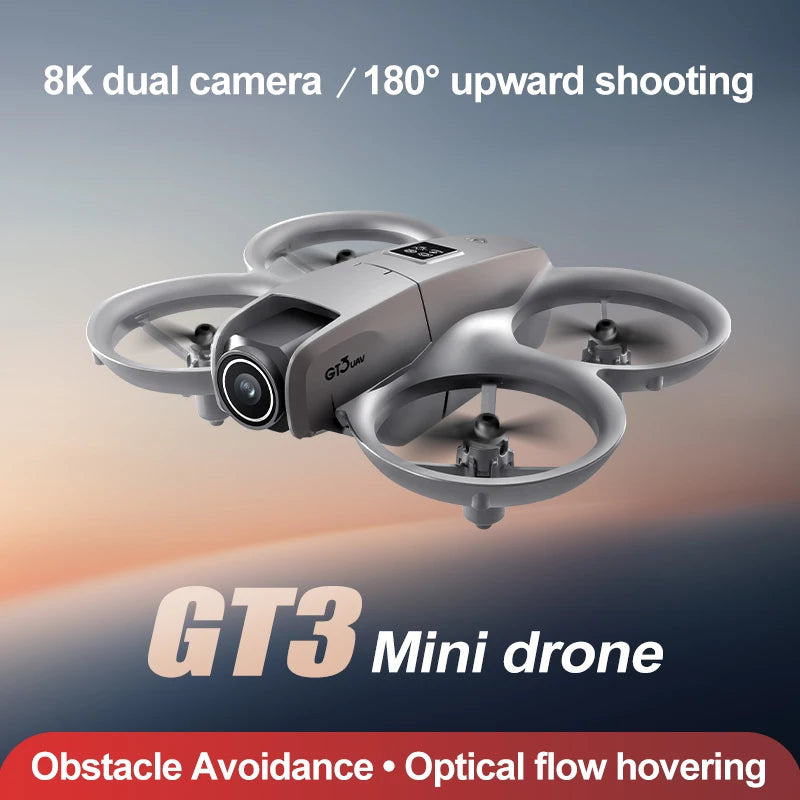 GT3 RC Drohne 8K – 5G HD Luftaufnahmen, Hinderniserkennung, Dual-Kamera & Quadcopter