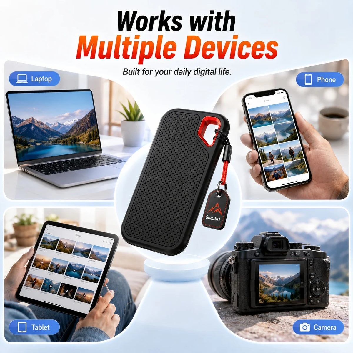 Portable SSD – Wasserdicht & Stoßfest, bis 2TB, USB 3.1, Plug & Play – Bild 12