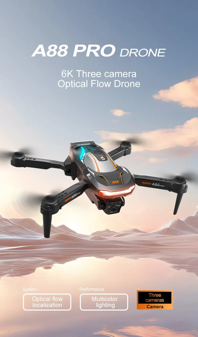 4K Profi Drohne – Triple Kamera, Hinderniserkennung & faltbar für Einsteiger