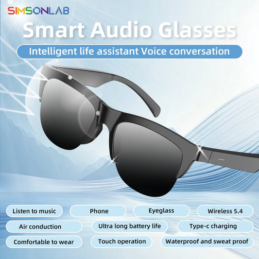 Bluetooth Smart Glasses V5.3 – Musik, Anrufe & UV-Schutz Sonnenbrille
