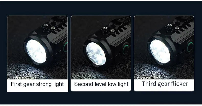 Mini LED Taschenlampe S01 – 450 Lumen, 200m Reichweite & USB aufladbar