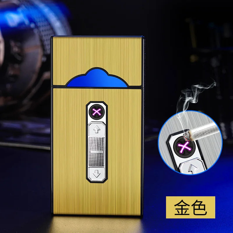 B05 USB-Zigarettenetui für 20 Zigaretten mit Dual-Lichtbogen-Feuerzeug – Produktbild 20