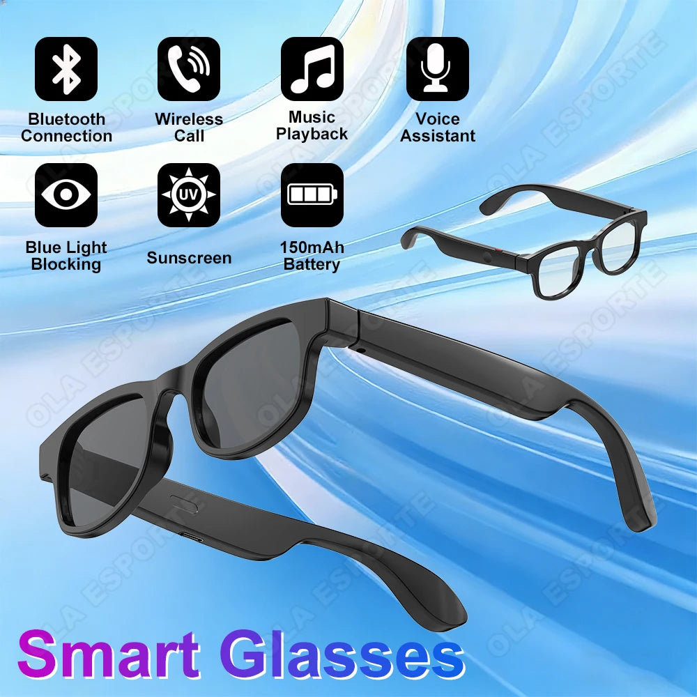 Anti-Blaulicht Smart Glasses – Bluetooth 5.4, Musik & Sprachassistent