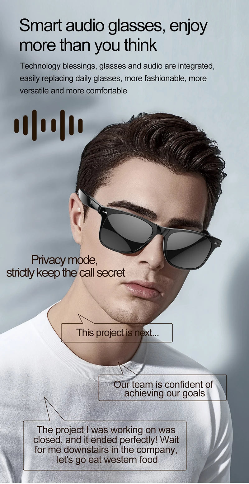 Smart Brille W100 – IP67 Wasserdicht, 164 Sprachen, GPS, Ultraleicht 25g