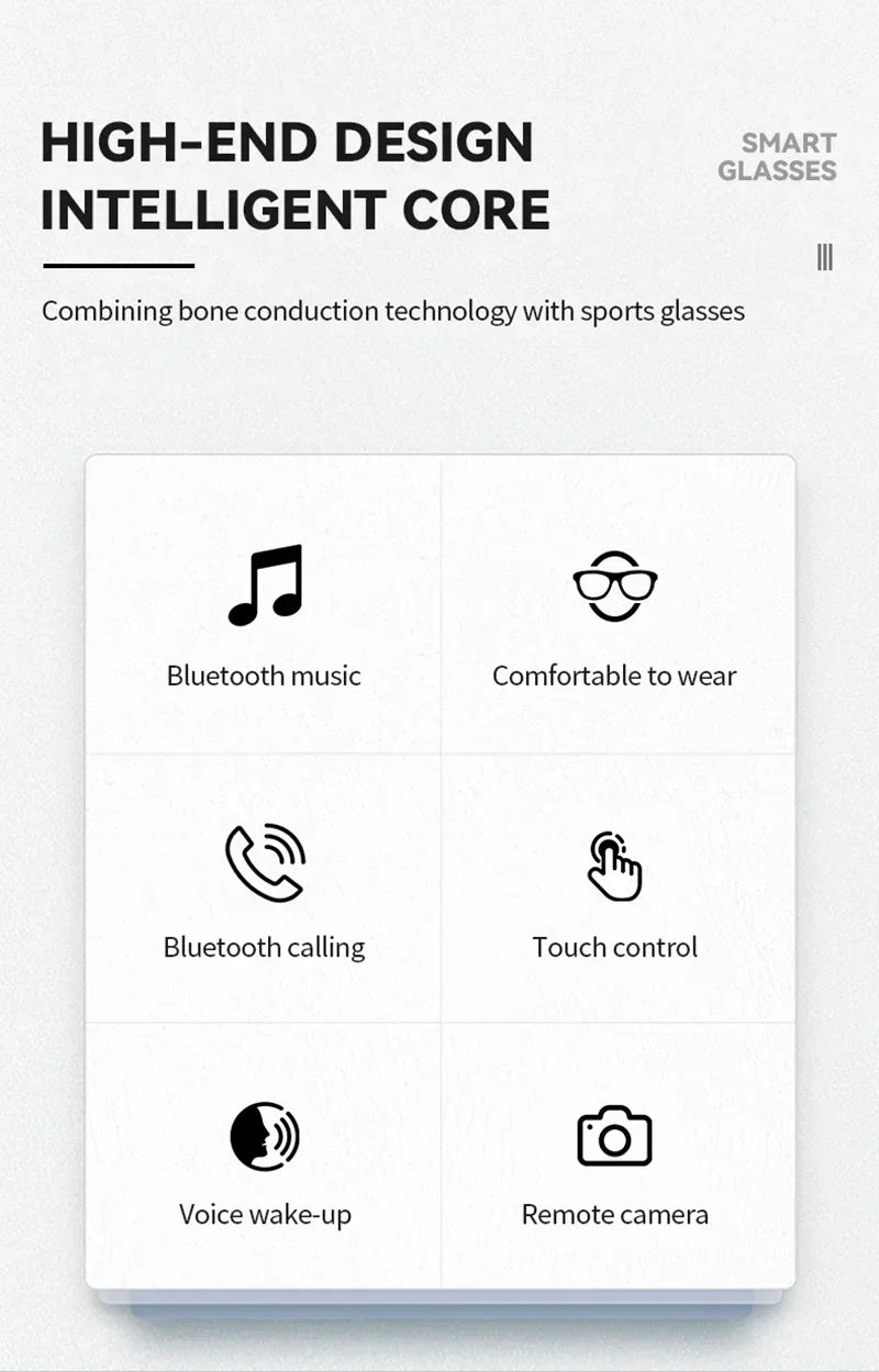 Lenovo D12 Bluetooth-Smart-Brille für Musik und Anrufe – Produktbild 9