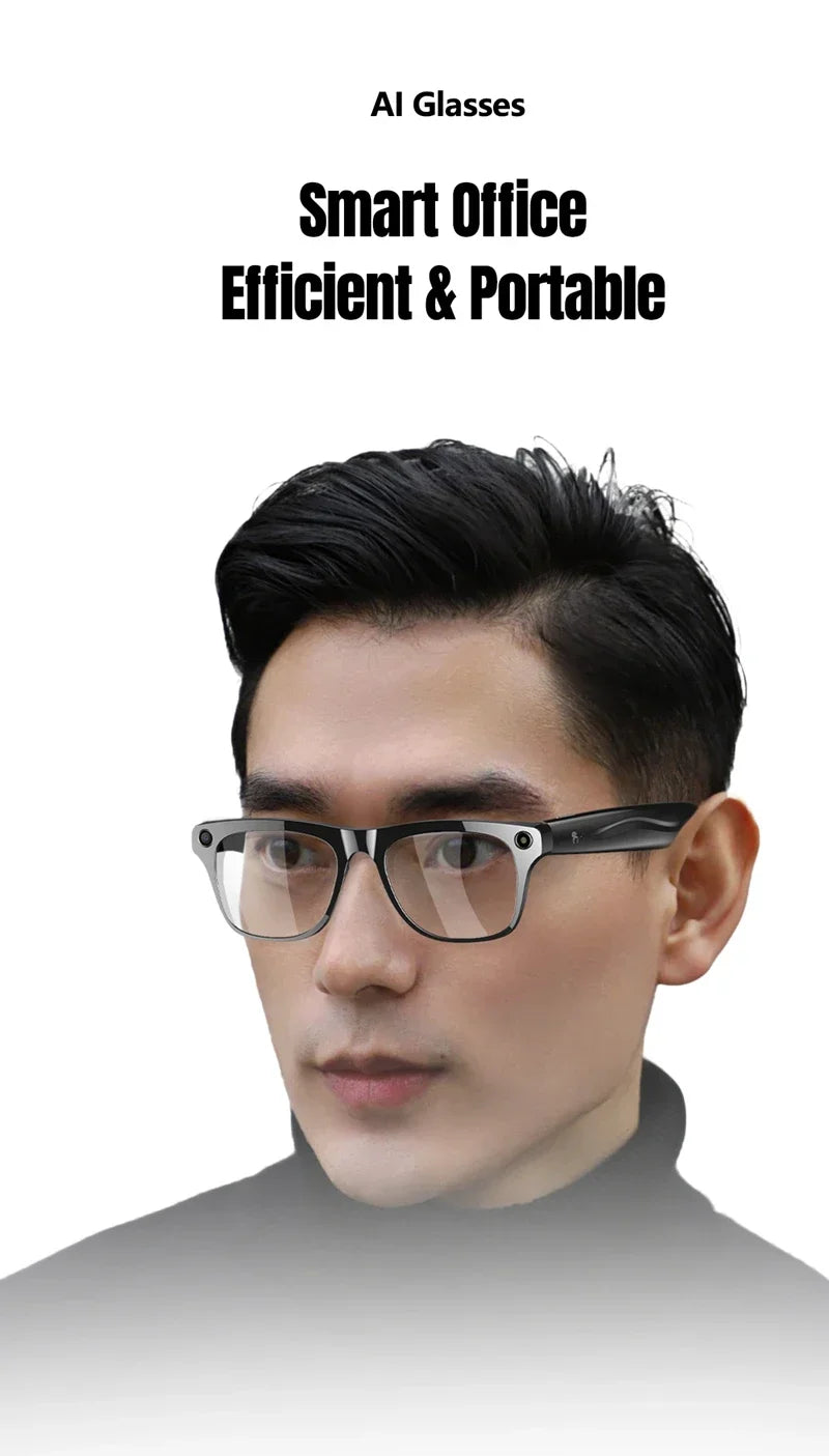 6K AI Kamera Brille – Photochrom, ChatGPT, Übersetzung in 75 Sprachen & Bluetooth