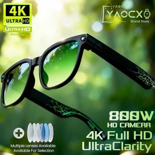 KI Smart Brille 2026 – 800W Kamera, Farbwechsel-Gläser, Wasserdicht, Übersetzung & BT
