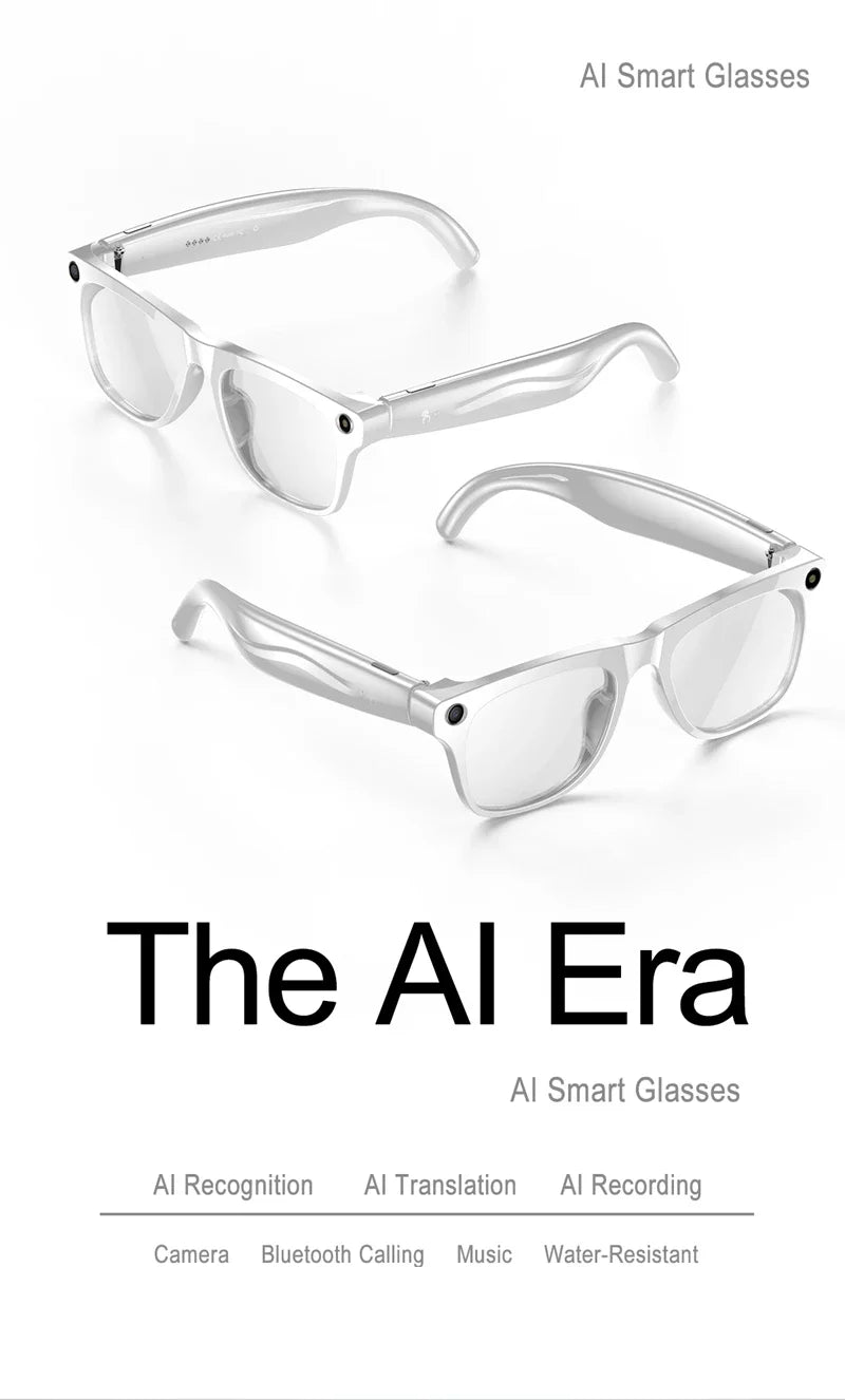 6K AI Kamera Brille – Photochrom, ChatGPT, Übersetzung in 75 Sprachen & Bluetooth