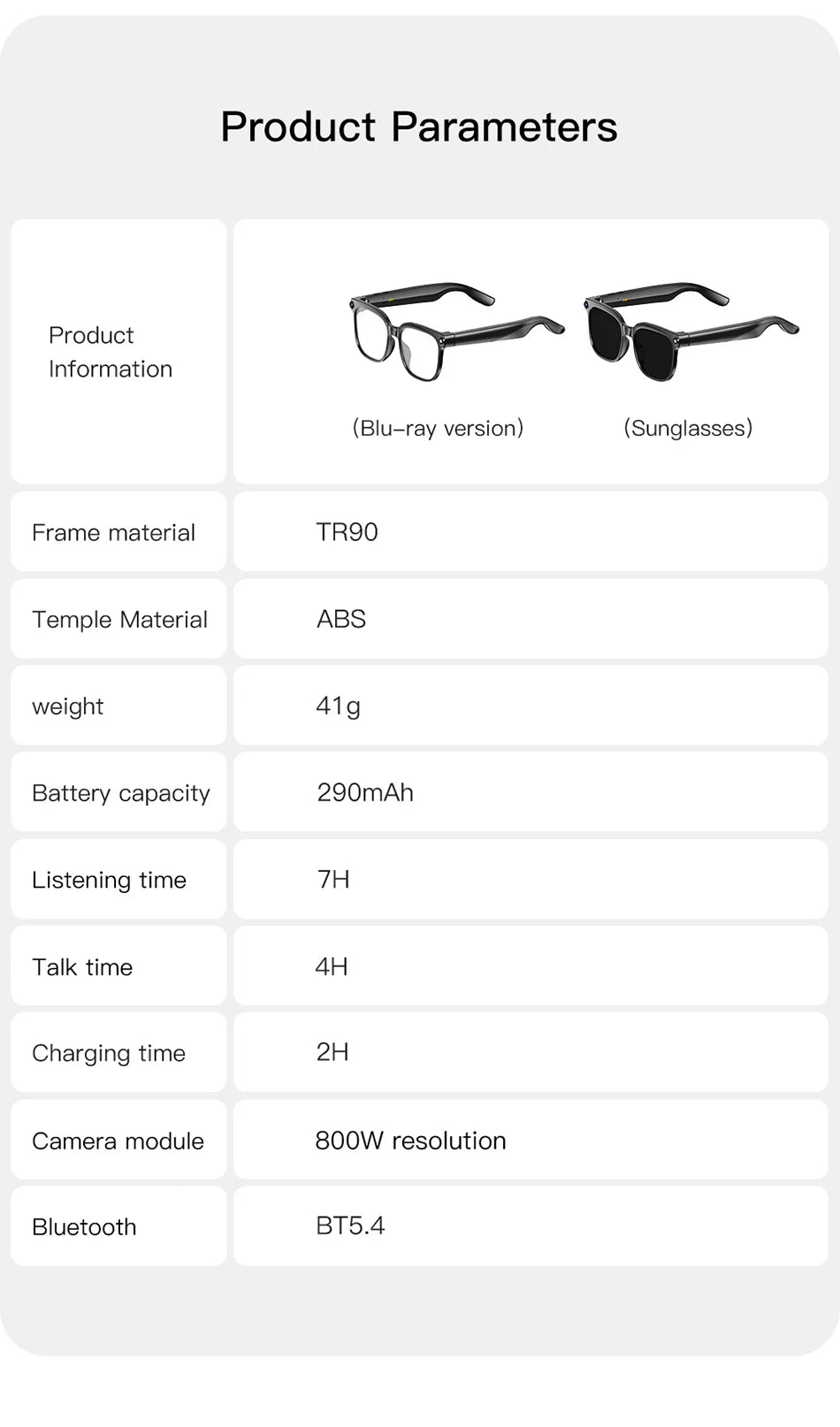 AI Smart Glasses 2026 – 1080P Kamera, WLAN, Übersetzung & Sprachassistent
