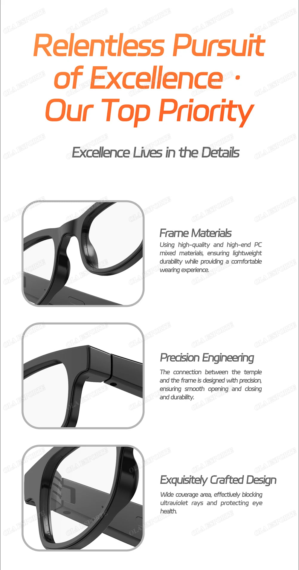 Smart Audio Brille – Bluetooth 5.4, Musik, Anrufe & Blaulichtschutz