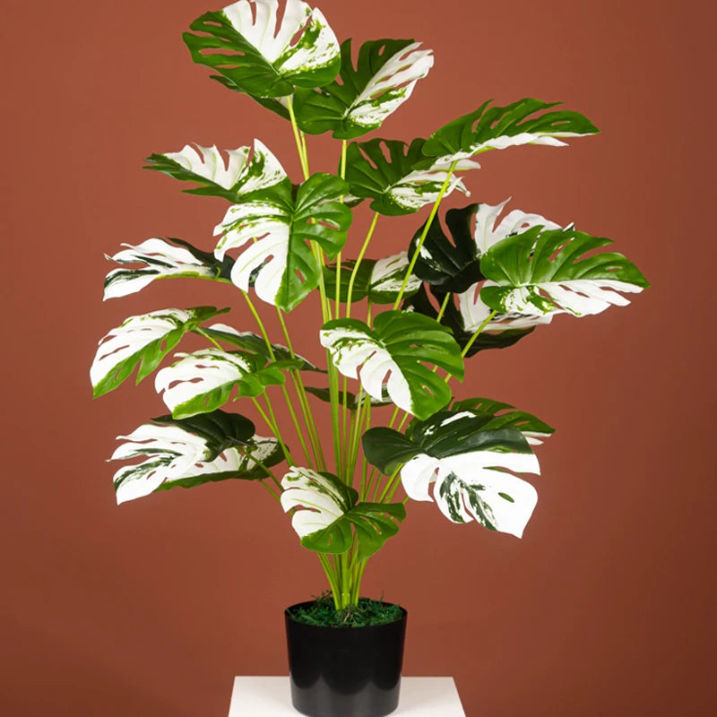 Kunstpflanze Monstera Schildblatt – Realistische Kunstblätter für Innen & Außen, Heimdeko
