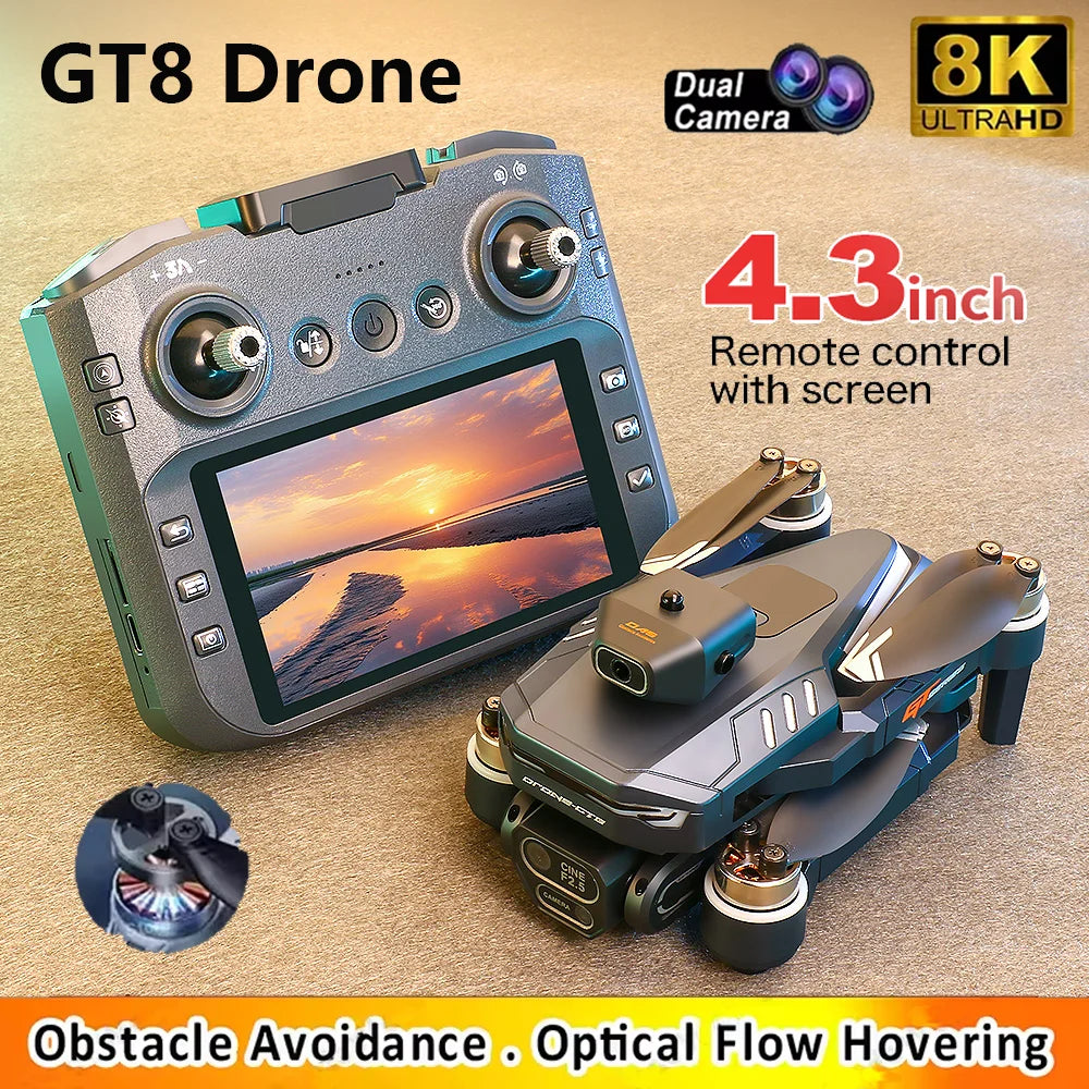 GT8 Drohne – 4K/8K Kamera, GPS, Brushless, Hinderniserkennung, 20 Min.