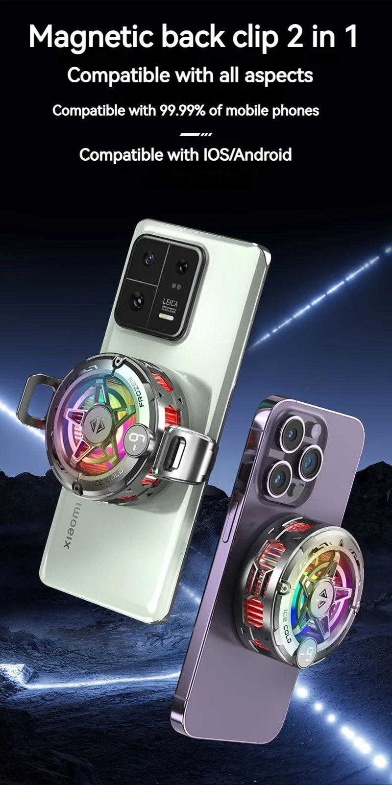 K20 Magnetischer Handy-Kühler – Portabel, RGB & Digitaldisplay für Gaming – Bild 13