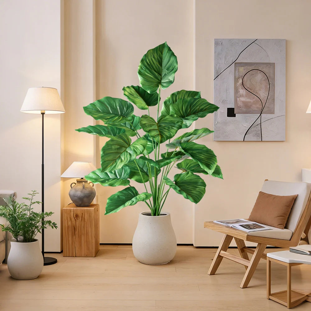 Künstliche Monstera Pflanze – Große Kunstpflanze für Wohnzimmer, Büro & Deko (47–75cm)