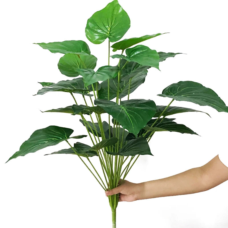 Kunstpflanze Monstera Schildblatt – Realistische Kunstblätter für Innen & Außen, Heimdeko