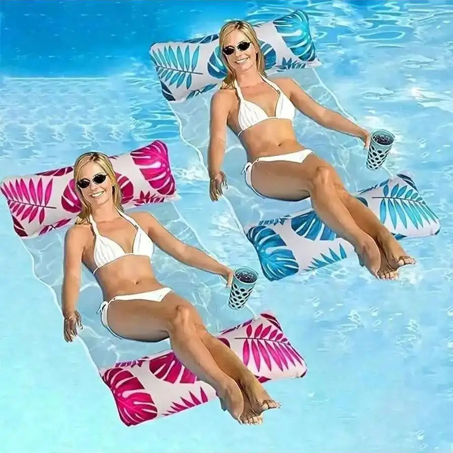 Pool Luftmatratze 4-in-1 – Aufblasbare Wasser-Hängematte für Erwachsene & Kinder