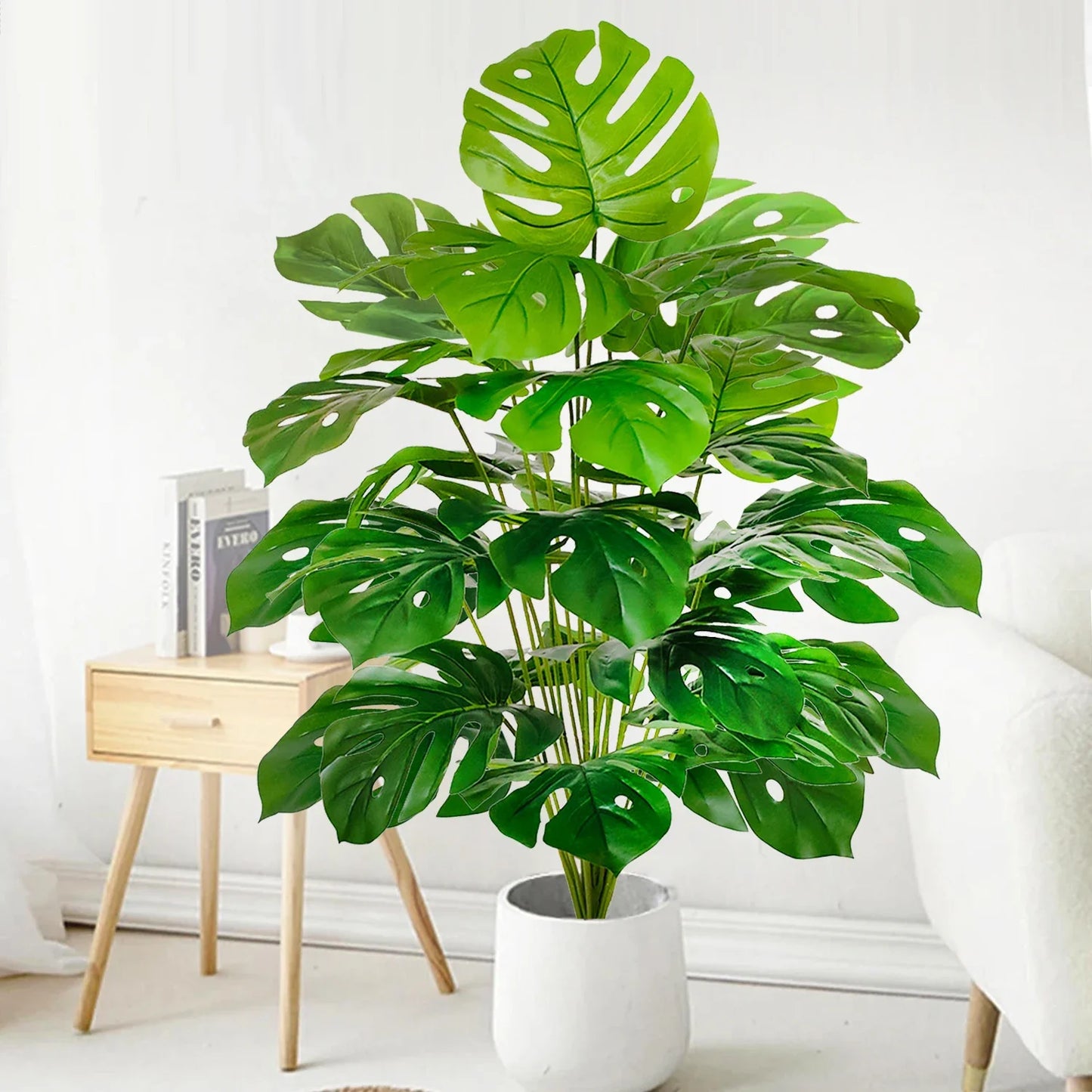 Künstliche Pflanzen Deko – Tropische Monstera für Wohnzimmer