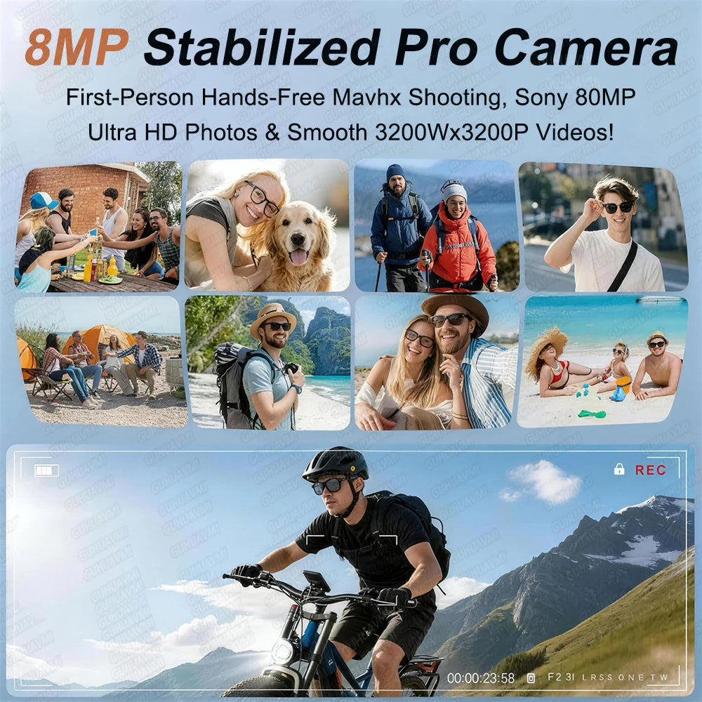 KI Smart Brille 2026 – 4K Kamera, 3600mAh Powerbank, 32GB, ChatGPT & 120+ Sprachen