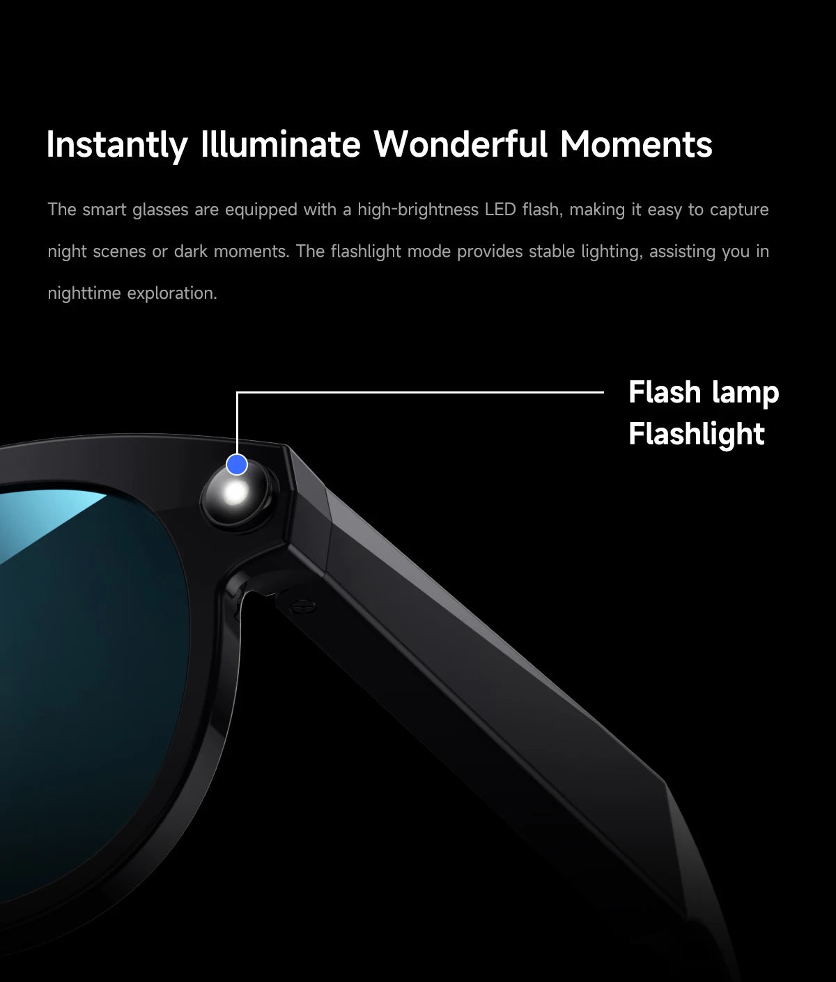 KI Smart Brille 2025 – 800W Kamera, Foto & Video, Übersetzung, Musik & BT Anruf