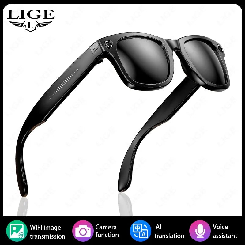 2026 Smart Brille 800W KI-Kamera – KI-Bilderkennung, Anrufe, Sprachassistent & Übersetzung