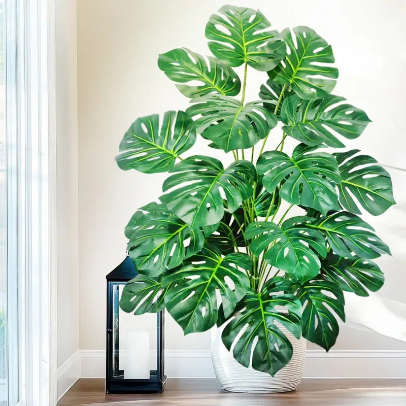 Künstliche Pflanzen Deko – Tropische Monstera für Wohnzimmer