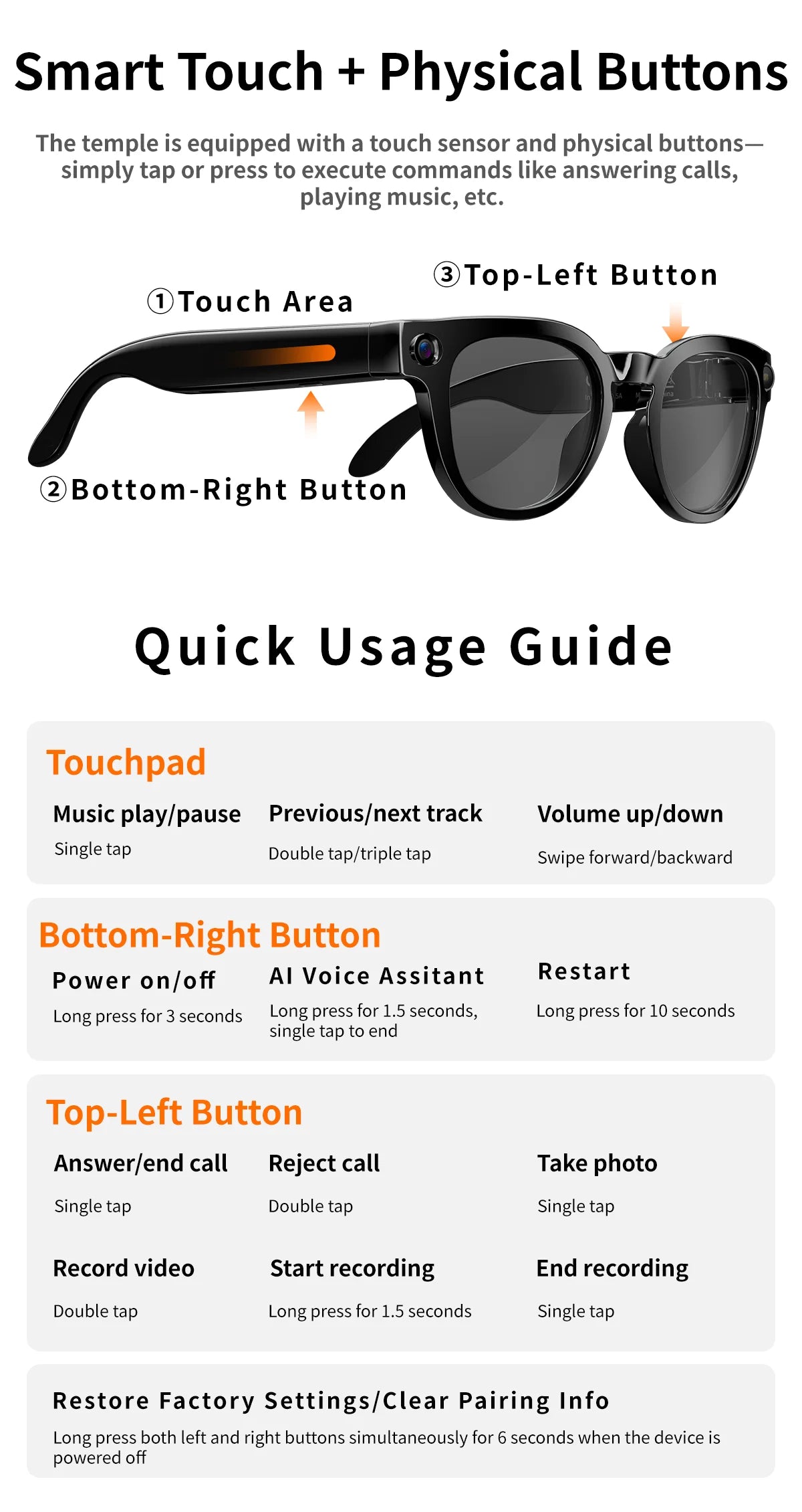 KI Smart Brille 2026 – 800W HD, Bluetooth 5.4, Wasserdicht, Übersetzung & Anti-Blaulicht