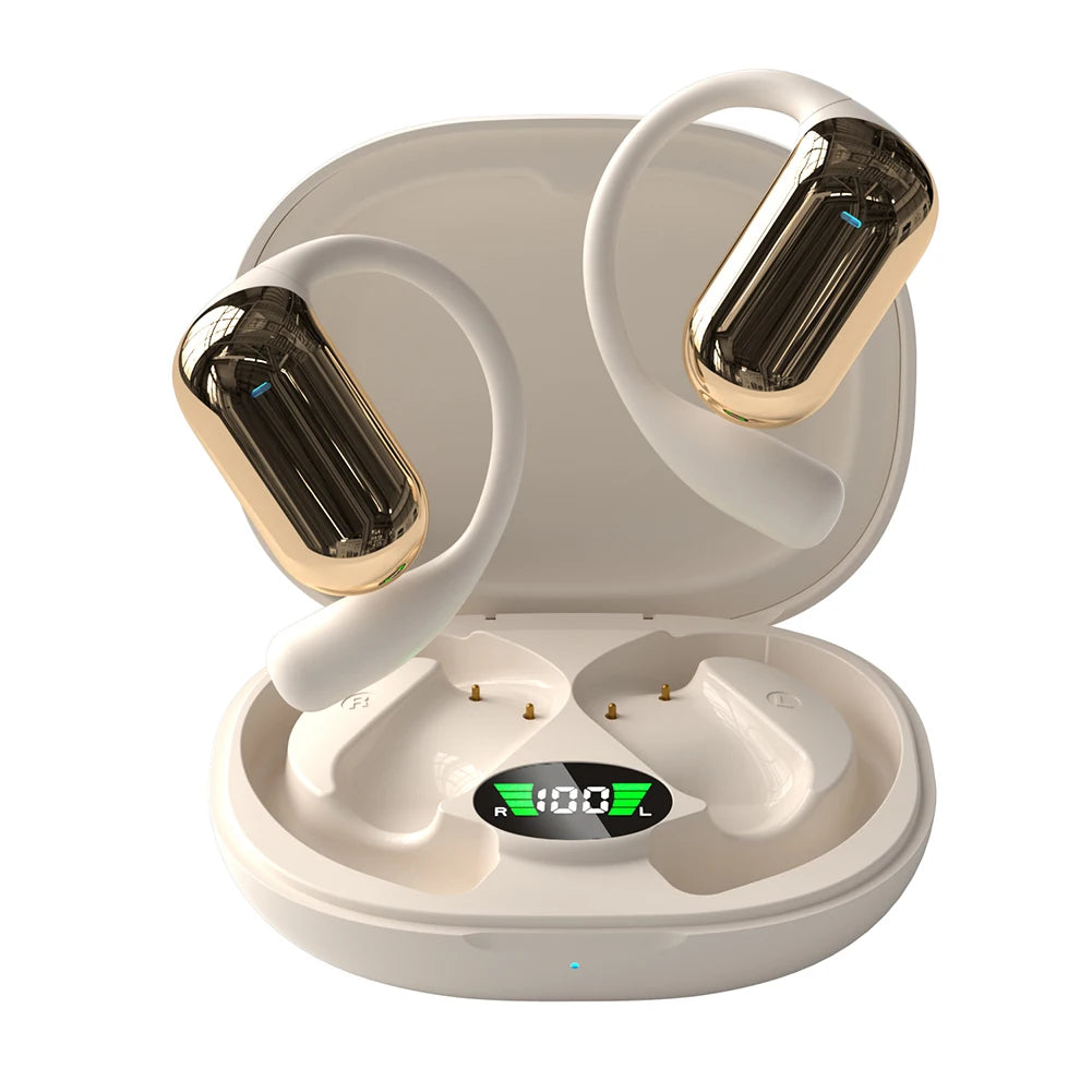 Open-Ear KI Übersetzer Earbuds – 144 Sprachen, Bluetooth 5.3, ENC, 8h Akku