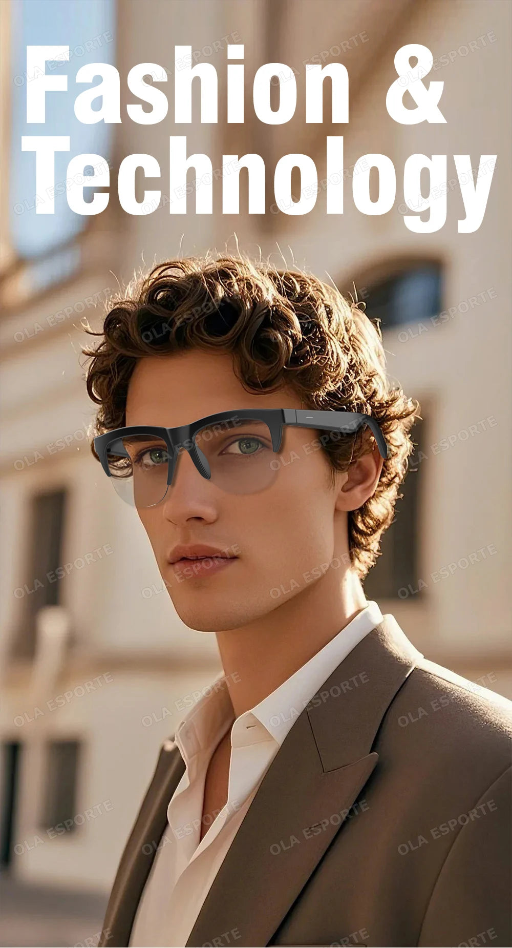 Bluetooth Sport Sonnenbrille – Musik, Anrufe, KI-Übersetzung & UV-Schutz