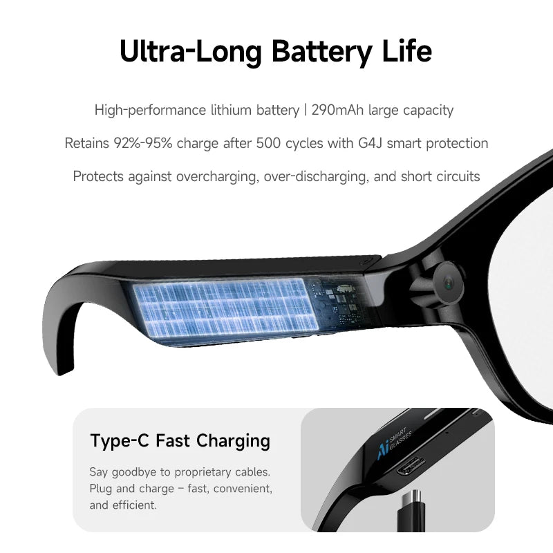Lenovo AI Smart Glasses – Meeting Aufnahme, Übersetzung & Outdoor Sport